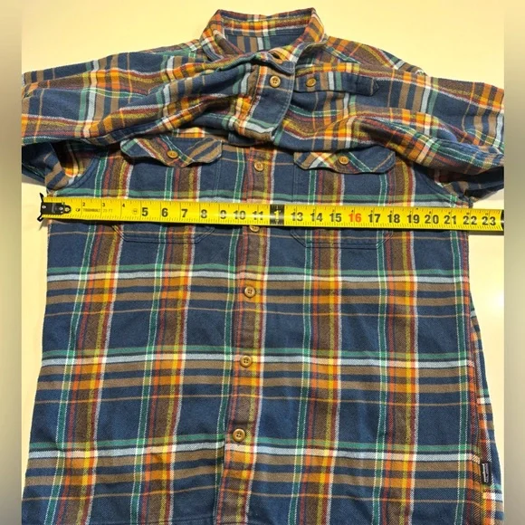 Patagonia Fjord Long Sleeve Shirt Men Flannel Size Med Multicolor Plaid EUC - Picture 7 of 9